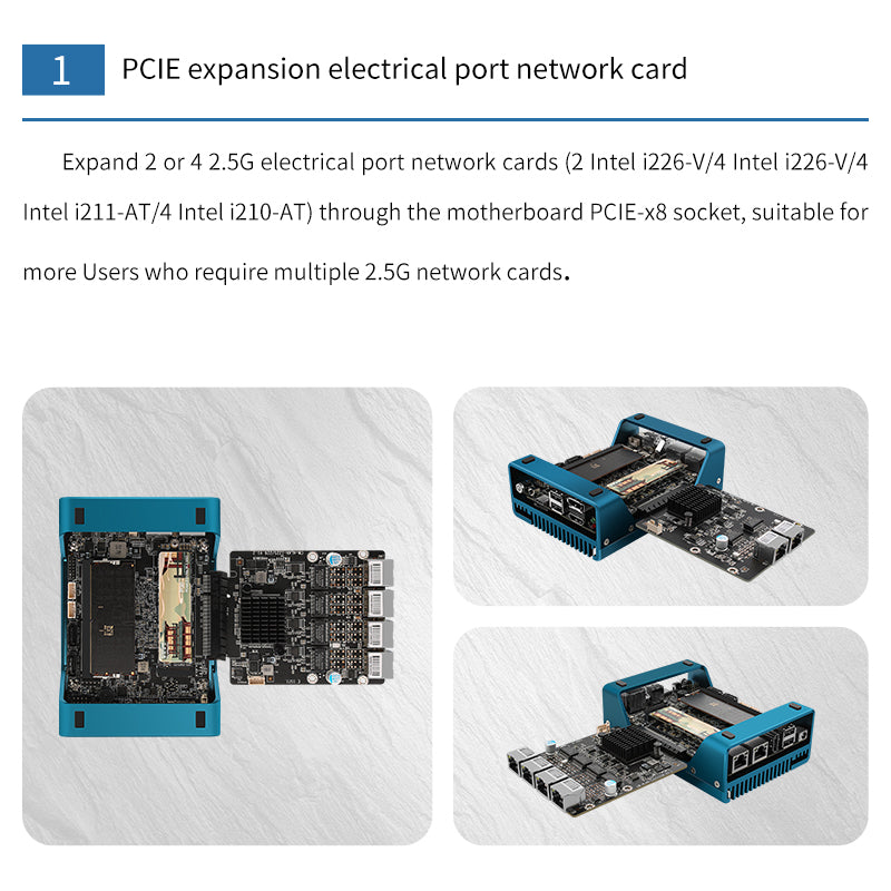 Magic Computer N100 small host PCIe x8 slot 4NVme supports expansion of 2x10G network card DIY players’ new favorite 3D printing